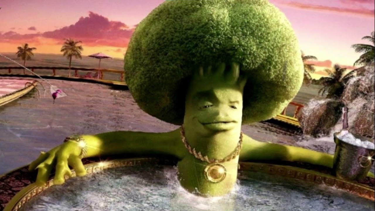 broccoli in hot tub Blank Meme Template