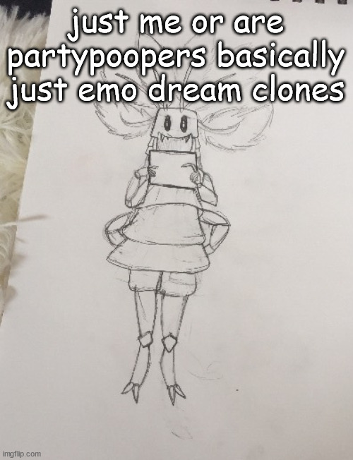 anthro abby sketch by SussyBotw_Cinderace | just me or are partypoopers basically just emo dream clones | image tagged in anthro abby sketch by sussybotw_cinderace | made w/ Imgflip meme maker