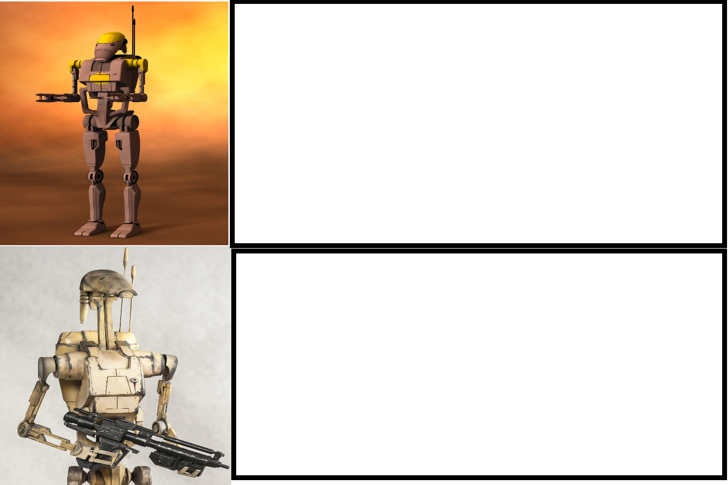 High Quality Droid Becoming Smarter Blank Meme Template
