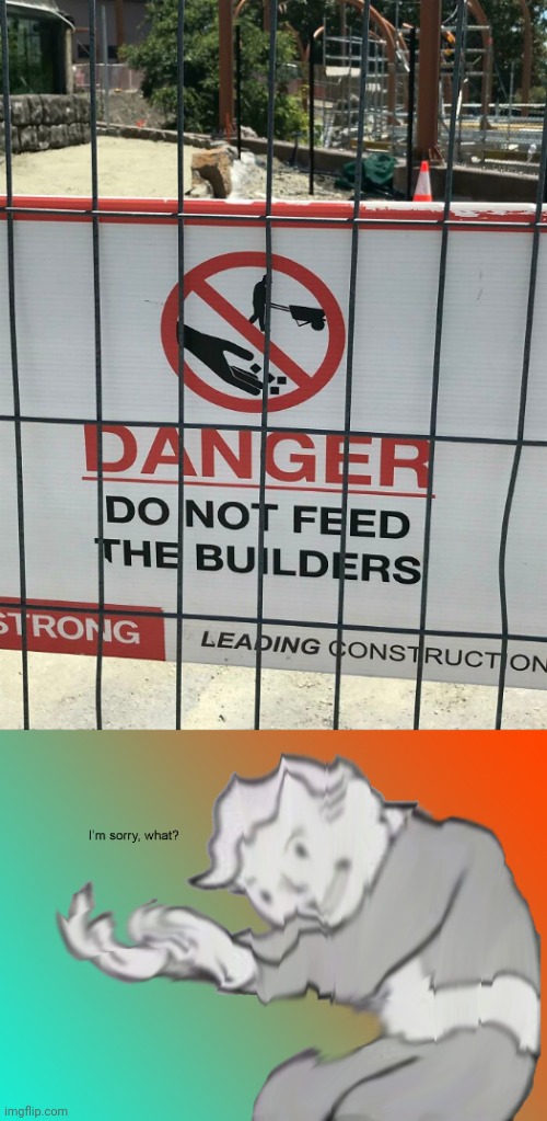 Builders | image tagged in i'm sorry what,builders,builder,meme,memes,you had one job | made w/ Imgflip meme maker