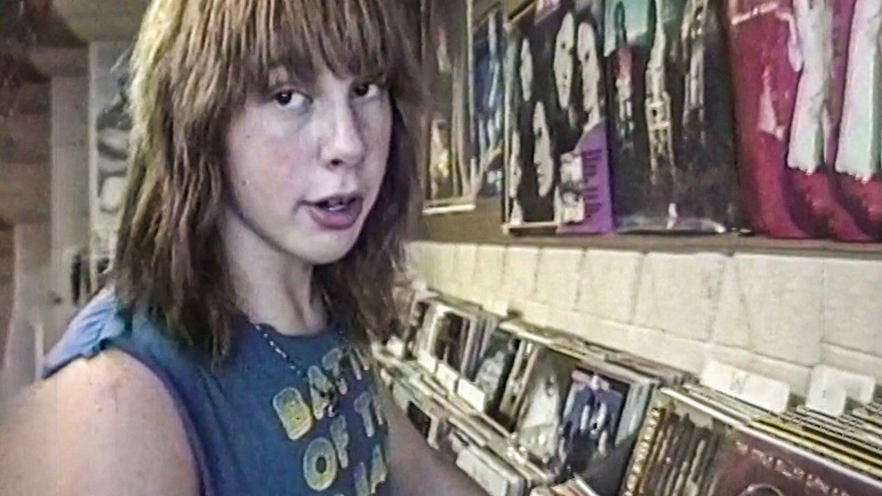 Heavy Metal Teen in Record Store Blank Meme Template