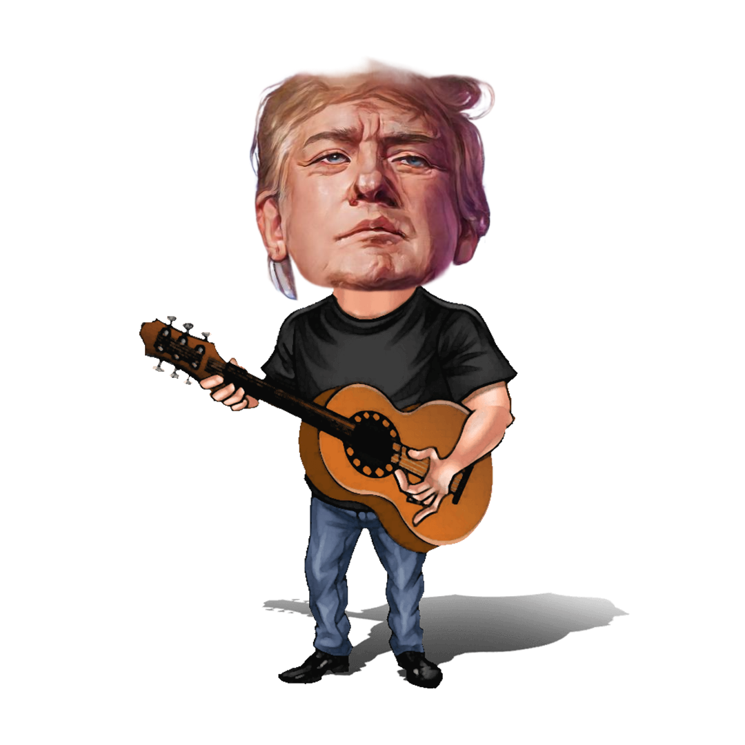 High Quality Trump on Guitar Blank Meme Template