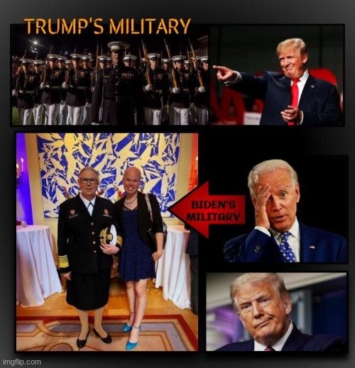 Apples from oranges | image tagged in donald trump,military,joe biden,politics,political | made w/ Imgflip meme maker