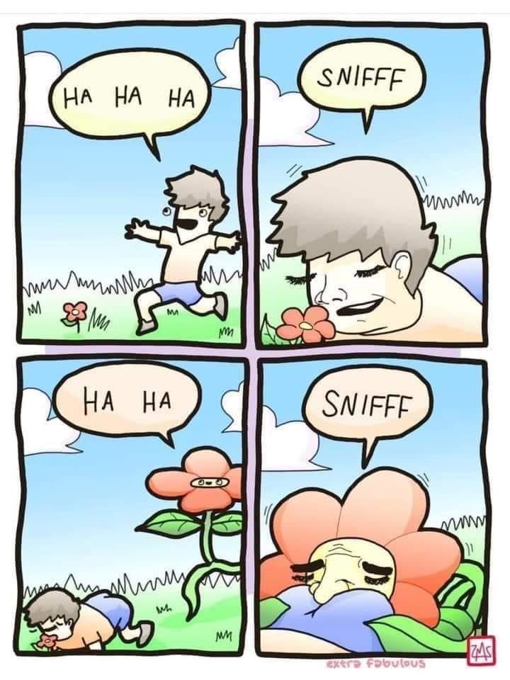 Flower butt sniffer Blank Meme Template
