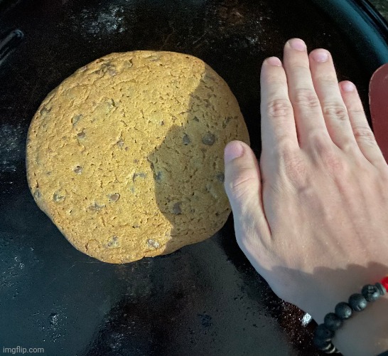 Big cookie + hand reveal | made w/ Imgflip meme maker