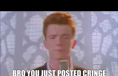 Rick Astley cringe Blank Meme Template