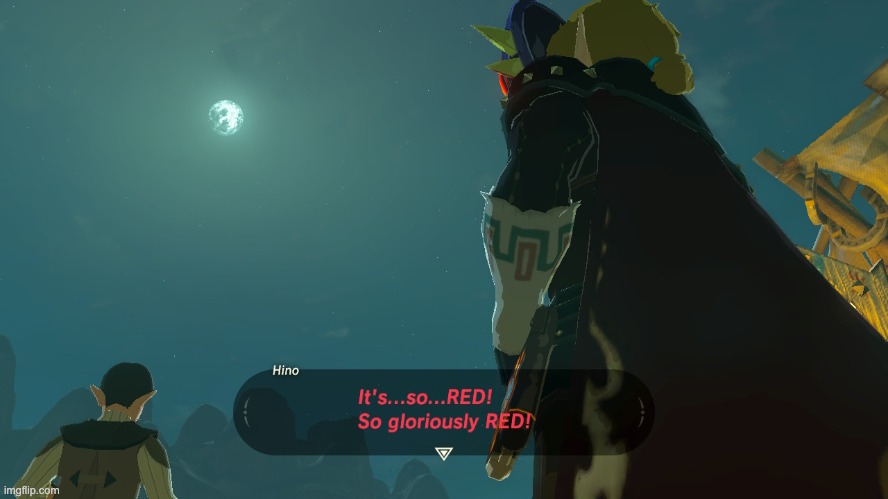 Hino is not ok | image tagged in the legend of zelda breath of the wild | made w/ Imgflip meme maker