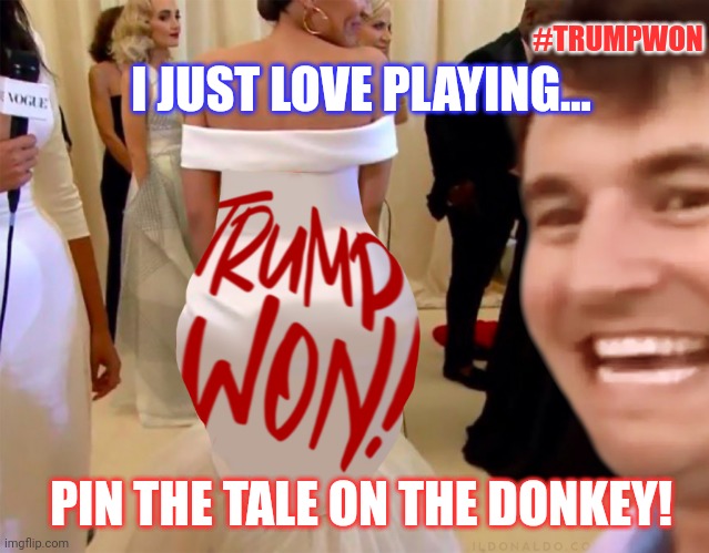 Bootylicious? It's on like Donkey Kong! Alex Stein & AOC know #TrumpWon |  #TRUMPWON; I JUST LOVE PLAYING... PIN THE TALE ON THE DONKEY! | image tagged in aoc booty,aoc,donkey kong,donald trump approves,the great awakening,winning | made w/ Imgflip meme maker