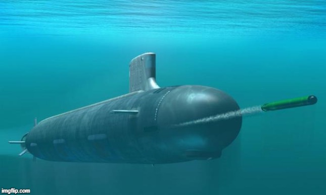 Submarine firing torpedo | image tagged in submarine firing torpedo | made w/ Imgflip meme maker