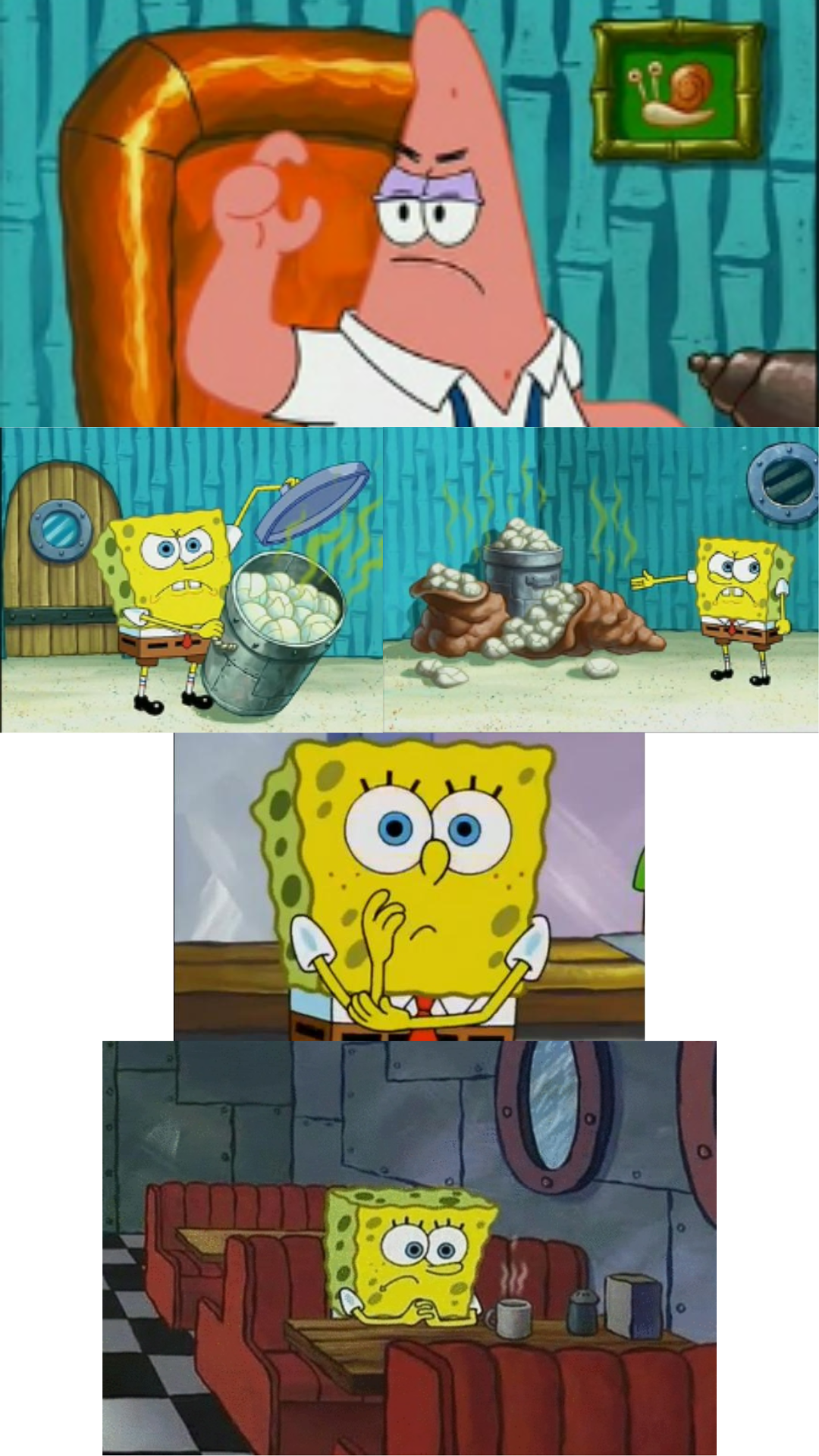 spongebob making a point then gives up Blank Meme Template