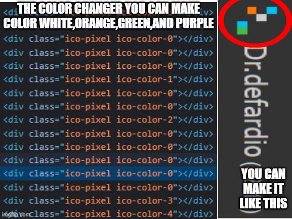 so i open the secret of color icon on imgflip (but when i refresh the page the color changed to default color) | THE COLOR CHANGER YOU CAN MAKE COLOR WHITE,ORANGE,GREEN,AND PURPLE; YOU CAN MAKE IT LIKE THIS | image tagged in imgflip,inspect | made w/ Imgflip meme maker