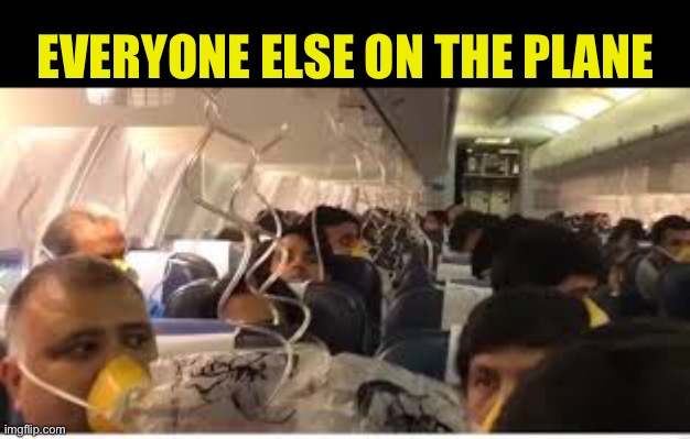 EVERYONE ELSE ON THE PLANE | made w/ Imgflip meme maker