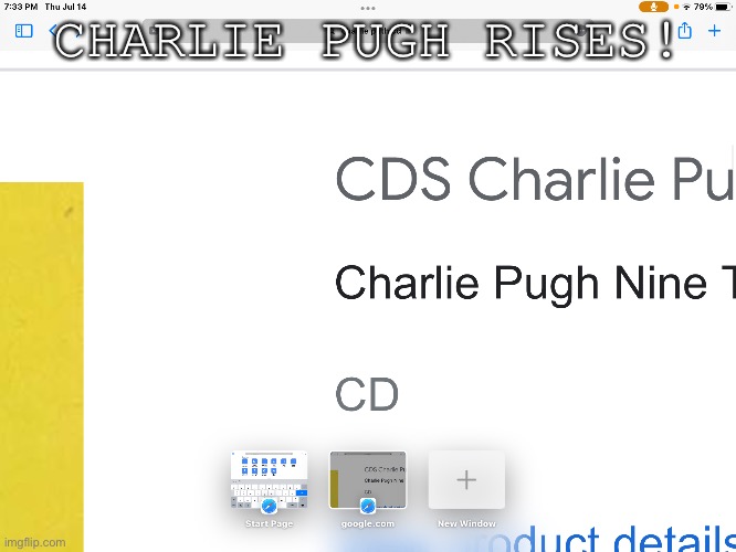 CHARLIE PUGH RISES! | made w/ Imgflip meme maker