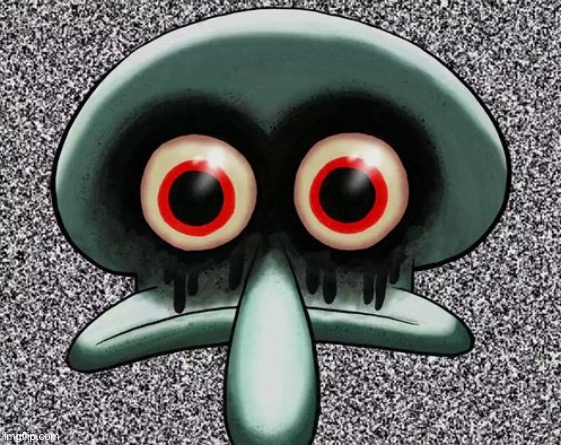 Red Mist Squidward | image tagged in red mist squidward | made w/ Imgflip meme maker