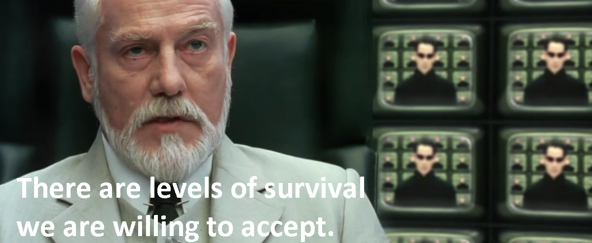 Matrix Architect Levels of Survival Blank Meme Template