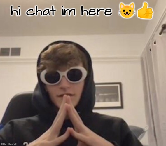 im not dead unfortunately for you guys | hi chat im here 😺👍 | image tagged in q | made w/ Imgflip meme maker
