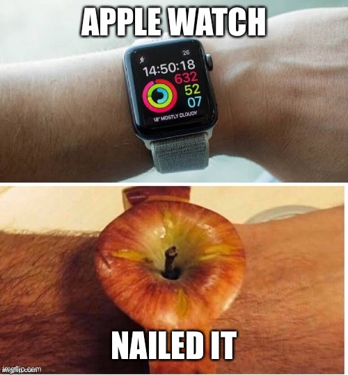 Apple Watch | image tagged in apple,apple watch,watch,nailed it,steve jobs | made w/ Imgflip meme maker