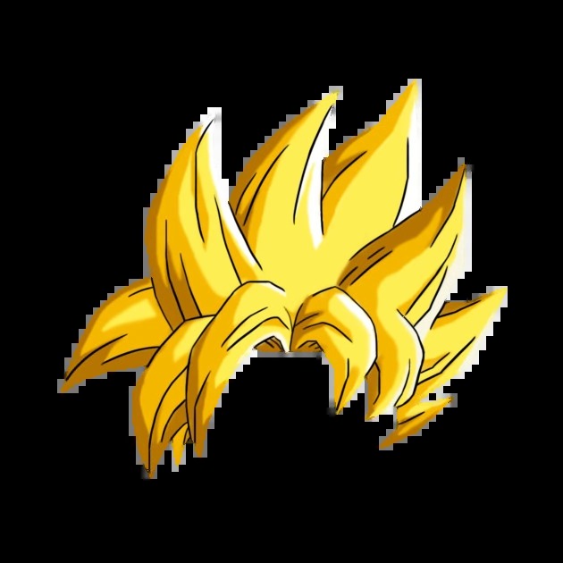 High Quality Super saiyan hair Blank Meme Template