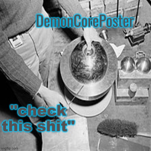 New announcement temp, like it? | DemonCorePoster; "check this shit" | made w/ Imgflip meme maker