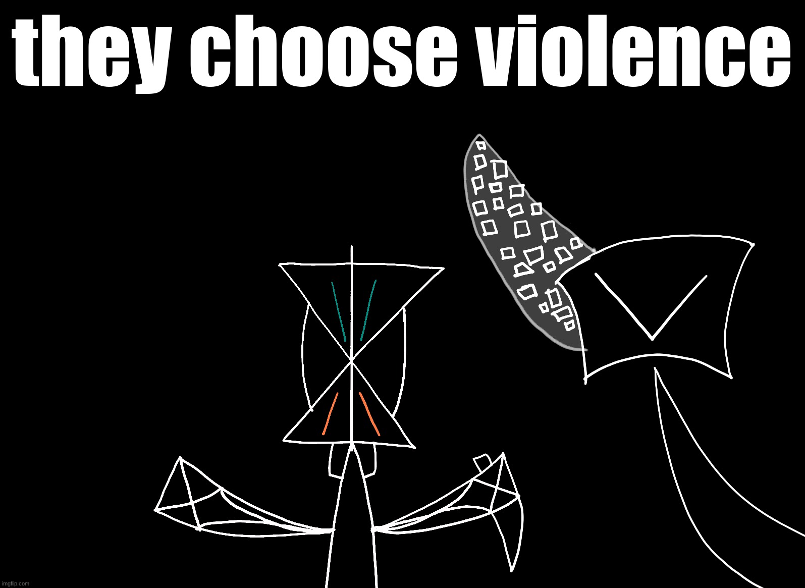 they choose violence | made w/ Imgflip meme maker