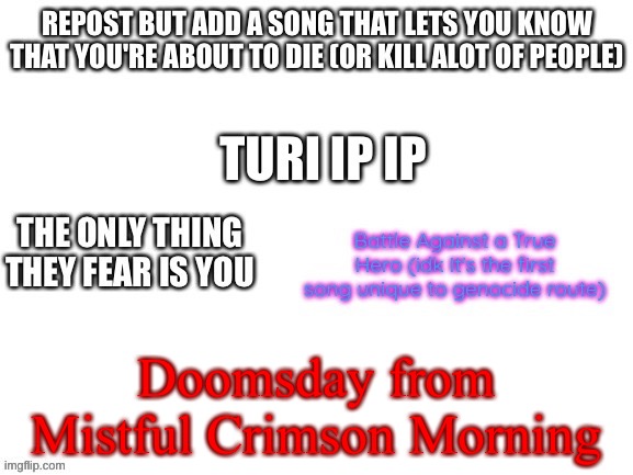 Doomsday from Mistful Crimson Morning | made w/ Imgflip meme maker