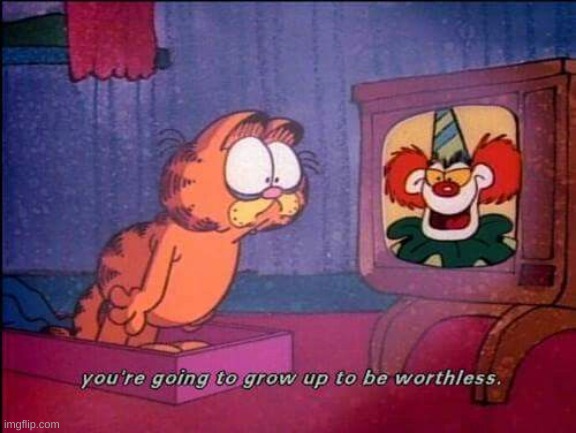 @MSMG users | image tagged in garfield and binky the clown | made w/ Imgflip meme maker