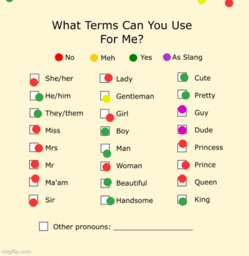 Saw other people do this so I thought i'd join in :) | image tagged in pronouns sheet,jester- | made w/ Imgflip meme maker