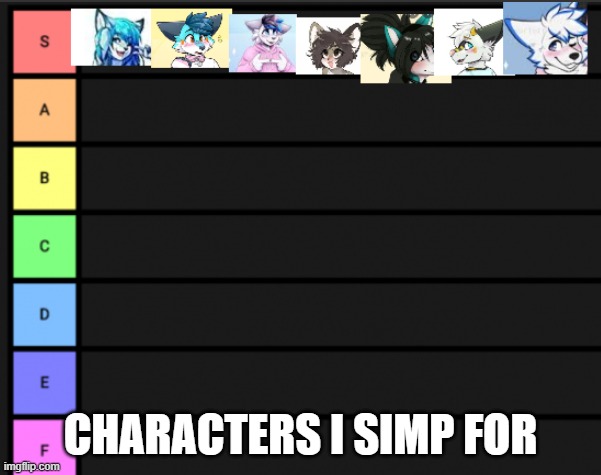 /srs | CHARACTERS I SIMP FOR | made w/ Imgflip meme maker