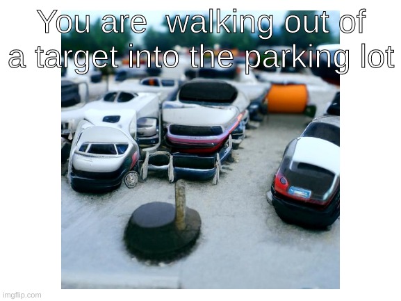 You are  walking out of a target into the parking lot | made w/ Imgflip meme maker