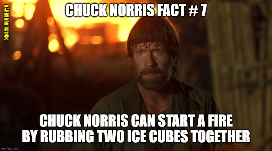 Chuck Norris Boy Scout | CHUCK NORRIS FACT # 7; AARDVARK RATNIK; CHUCK NORRIS CAN START A FIRE BY RUBBING TWO ICE CUBES TOGETHER | image tagged in chuck noris fire,chuck norris approves,funny memes,bruce lee,boy scouts | made w/ Imgflip meme maker