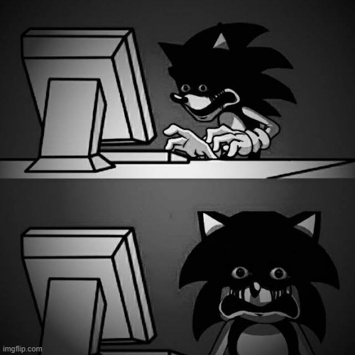 Sonic.EXE Computer | image tagged in sonic exe computer | made w/ Imgflip meme maker