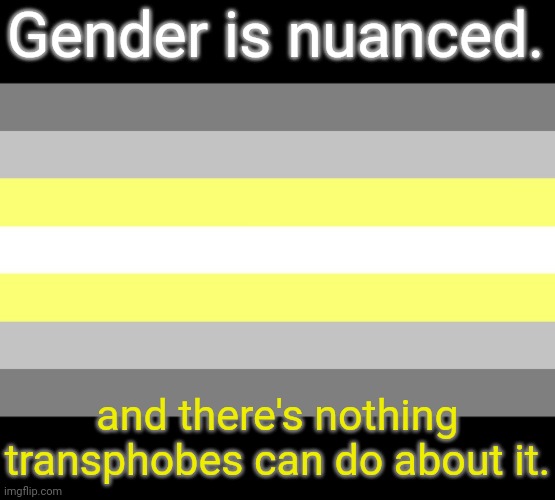 I was attacked by one for uploading this flag. | Gender is nuanced. and there's nothing transphobes can do about it. | image tagged in demi gender flag,lgbt,pride,imgflip trolls,hate speech | made w/ Imgflip meme maker