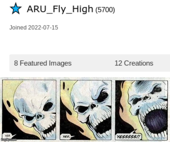 my alt is joining soon | image tagged in ghost rider yes yes yesssss | made w/ Imgflip meme maker