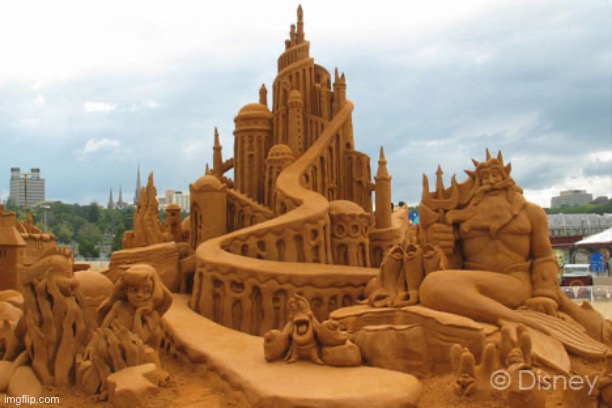 Disney sand castle | image tagged in disney sand castle | made w/ Imgflip meme maker
