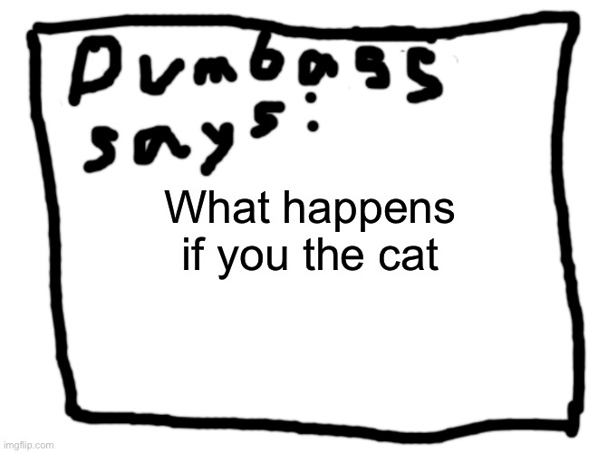 idk | What happens if you the cat | image tagged in idk | made w/ Imgflip meme maker