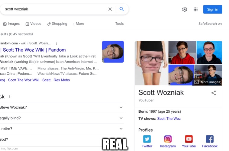 REAL | made w/ Imgflip meme maker