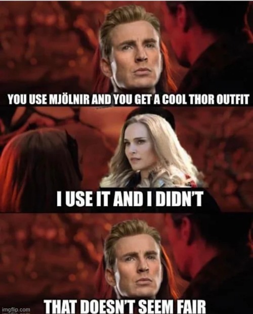 Cap Might Cry Dawwww | image tagged in captain america,thor | made w/ Imgflip meme maker