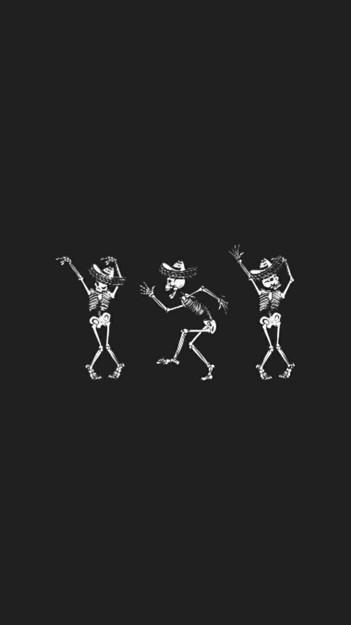 High Quality Dancing skeletons Blank Meme Template