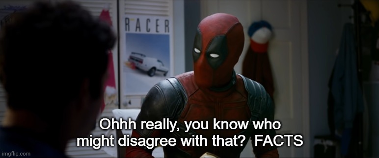 Deadpool moment | image tagged in ohhh really you know who might disagree with that facts | made w/ Imgflip meme maker