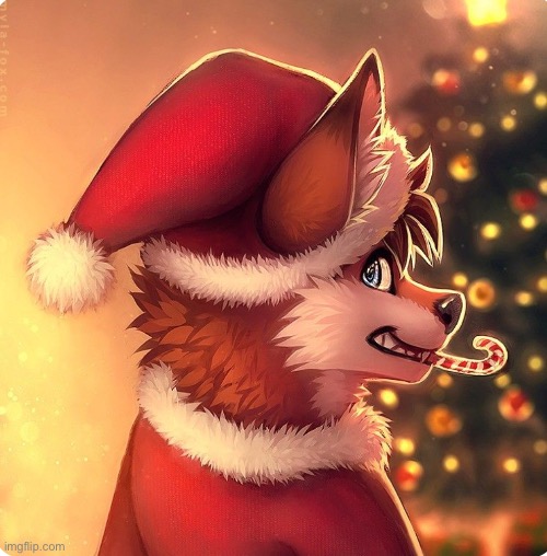 Ik it’s not Xmas but this is dope (art by evillboii) | image tagged in furry,furry memes,artwork,why are you reading this,christmas | made w/ Imgflip meme maker