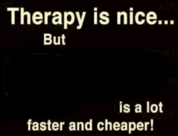 therapy is nice but x is a lot faster and cheaper Blank Meme Template