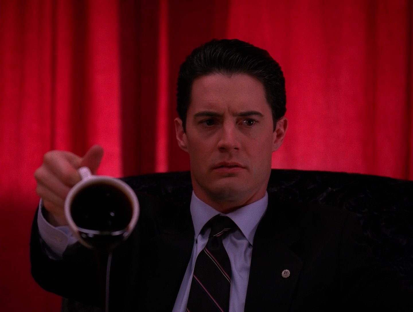 High Quality Agent Cooper Oil Coffee Blank Meme Template