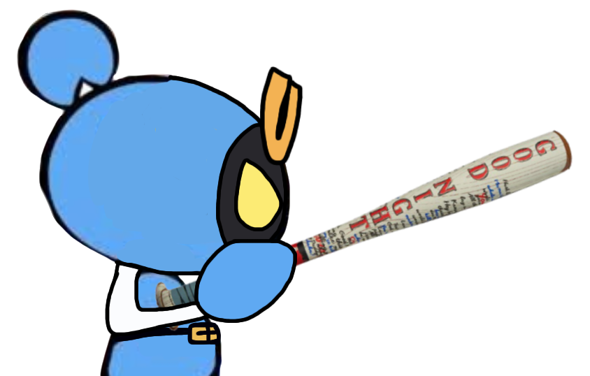 High Quality Magnet Bomber with a baseball bat Blank Meme Template