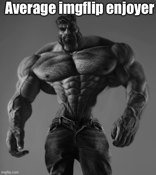 GigaChad | Average imgflip enjoyer | image tagged in gigachad | made w/ Imgflip meme maker