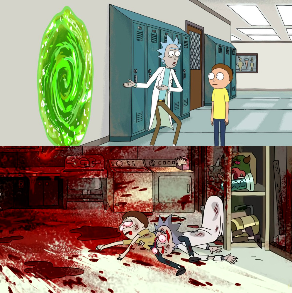 Rick and Morty die Blank Meme Template