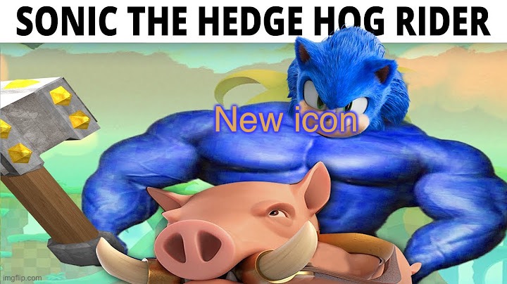 Sonic da hedge hog rida | New icon | image tagged in sonic da hedge hog rida | made w/ Imgflip meme maker