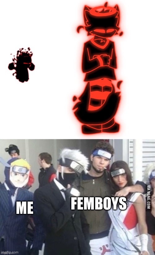 /hj | FEMBOYS; ME | image tagged in spy pretending to be naruto | made w/ Imgflip meme maker
