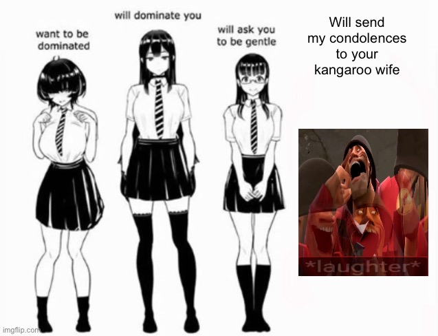 dumb meme | Will send my condolences to your kangaroo wife | image tagged in domination stats | made w/ Imgflip meme maker