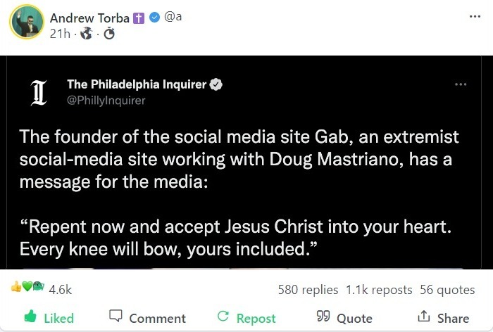 GAB CEO Andrew Torba: Triggering the Heathen Leftist Media One Libtard at a Time | image tagged in andrew torba,gab,gab social media,repent,why do the heathen rage,triggered heathens | made w/ Imgflip meme maker