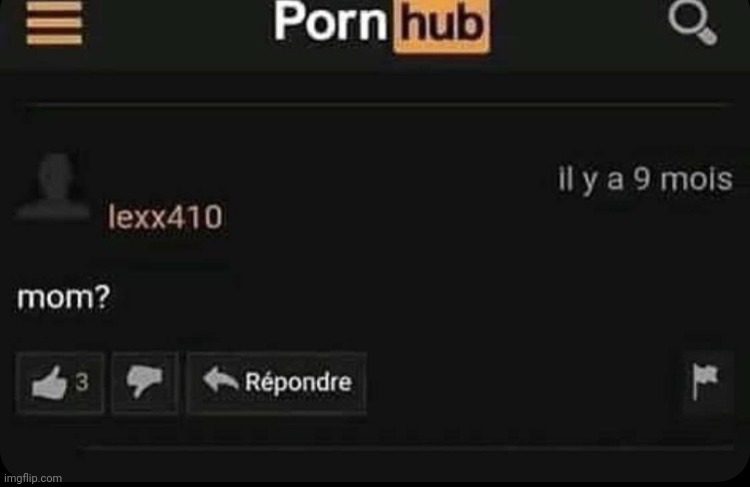 Pornhub comment | image tagged in pornhub comment | made w/ Imgflip meme maker